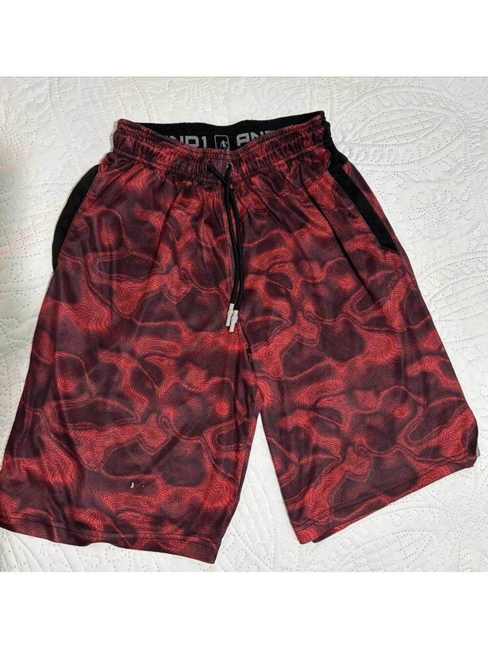Andi Red Youth Boys Basketball Athletic Shorts Size Small
